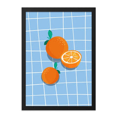 Orange Wall Art, Fruit Illustration, Kitchen Decor, Modern Art Print, Citrus Artwork, Graphic Design Poster, Foodie Gift Idea - Tawshia
