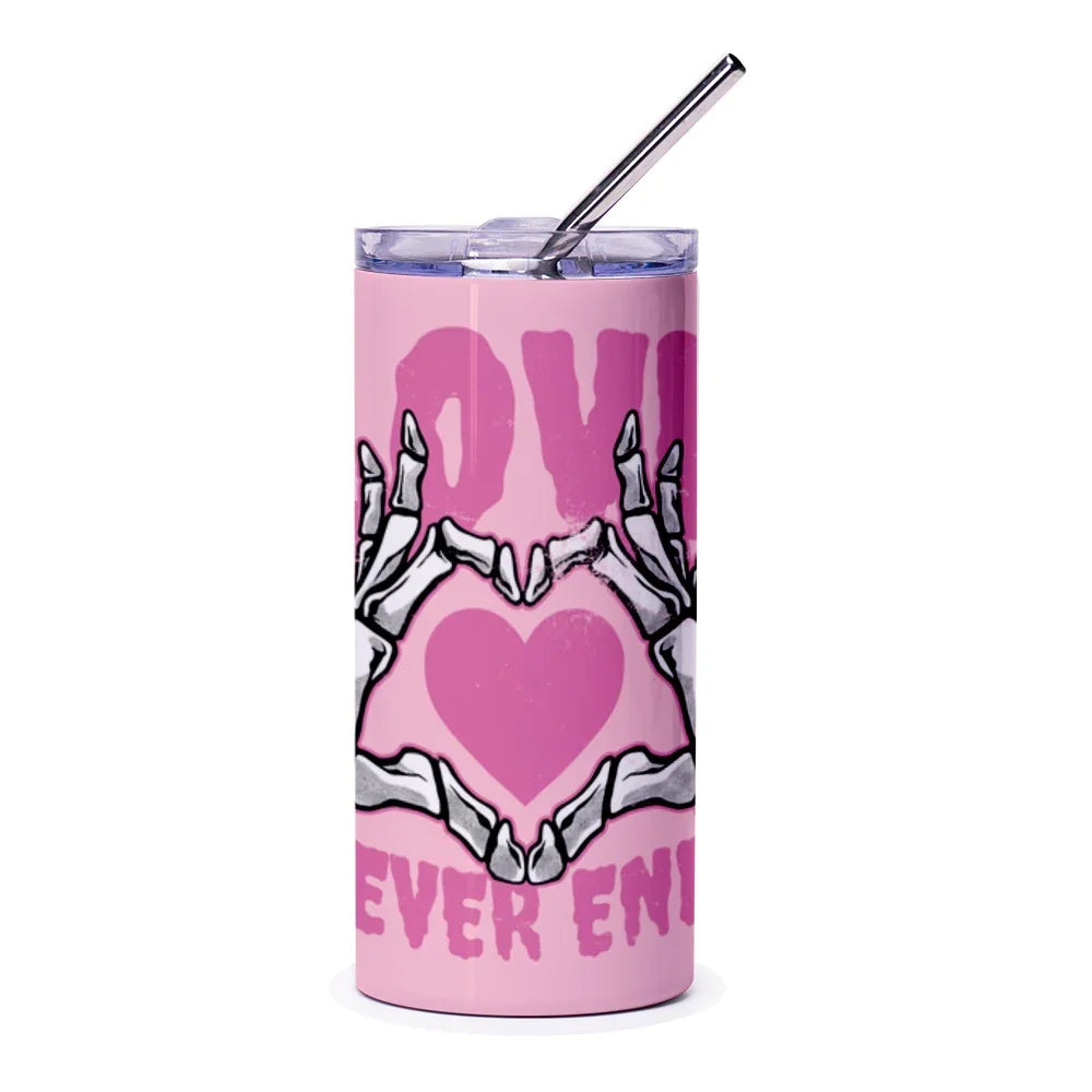 Love Never Ends Skeleton Heart Tumbler Product