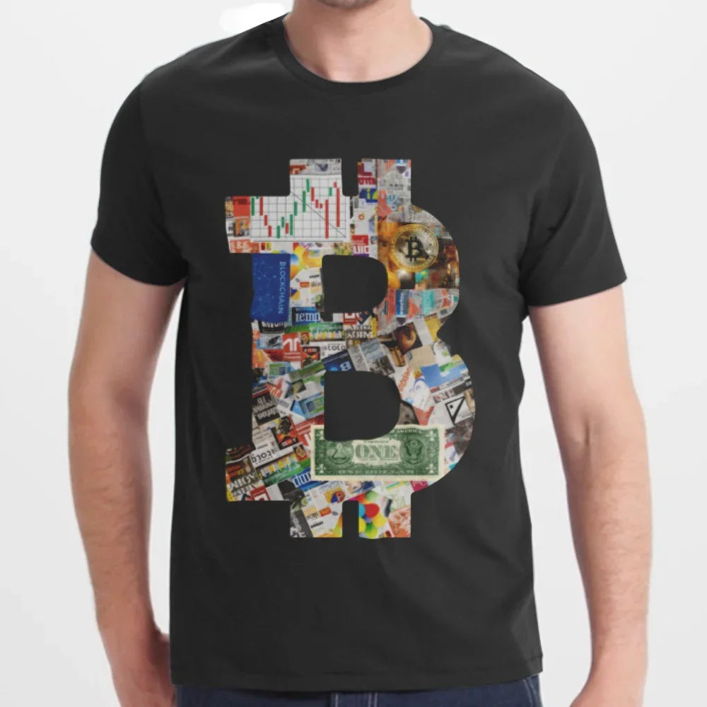 Trendy Bitcoin Logo Graphic Design T-Shirt product type