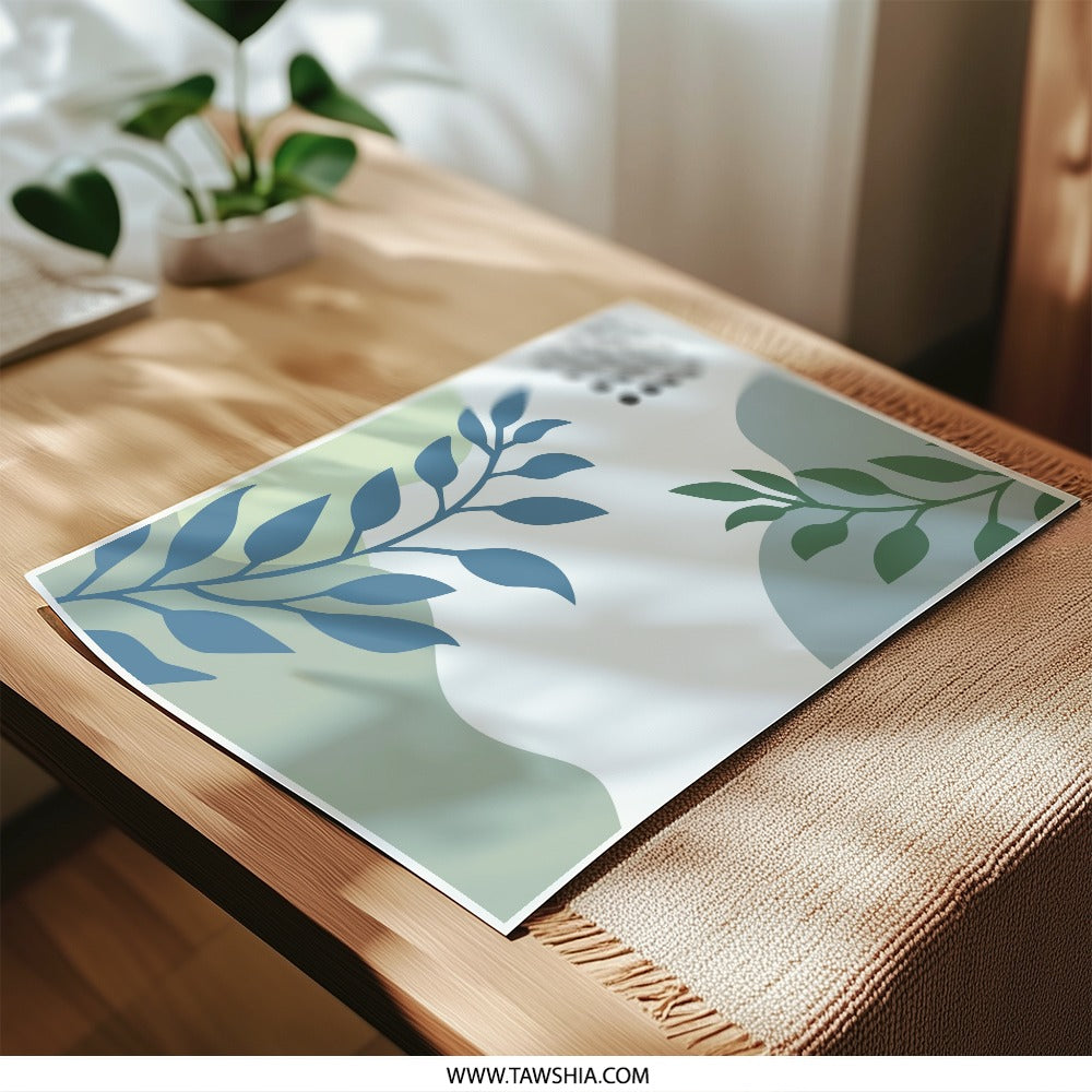 Abstract Leaves Photographic Print, Botanical Wall Art, Minimalist Decor, Nature Inspired Print, Modern Art, Home Decor, Gift Idea - Tawshia