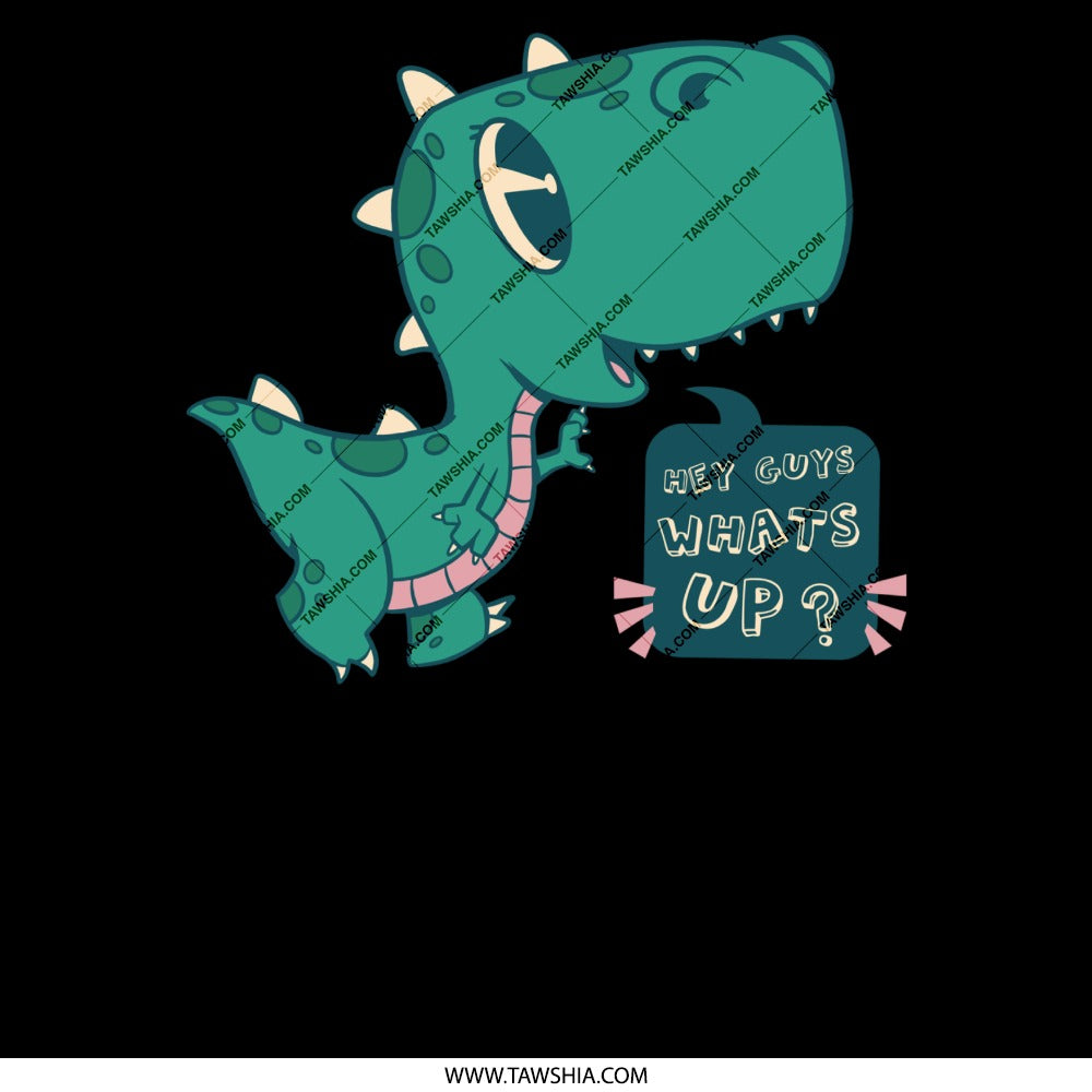 Cute Green Dinosaur Cartoon with Fun Quote product