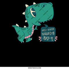 Cute Green Dinosaur Cartoon with Fun Quote product