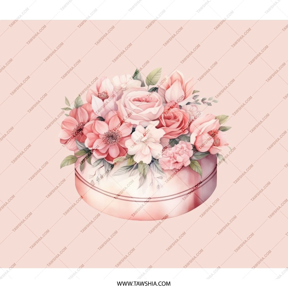 Floral Bloom Backpack, Pink Roses in Hatbox Backpack, Elegant Flower Design, Stylish Backpack, Trendy Gift - Tawshia