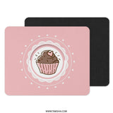 Cute Cupcake Mouse Pad, Sweet Treat Desk Accessory, Pink Mousepad, Heart Topping, Kawaii Decor, Gamer Mousepad, Office Gift - Tawshia
