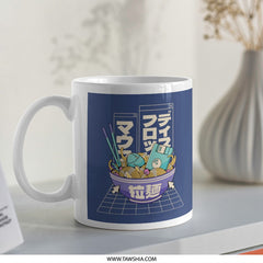 Unique Graphic Ramen Bowl Design White Mug product