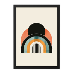 Modern Geometric Wall Art, Abstract Rainbow Print, Minimalist Decor, Arches and Circle Design, Contemporary Art, Home Decor, Wall Decor - Tawshia
