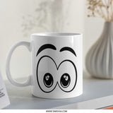 Googly Eyes Mug, Funny Cartoon Mug, Cute Eye Mug, Novelty Coffee Mug, Gift for Her, Gift for Him, Unique Mug, Quirky Mug, Humor Mug - Tawshia