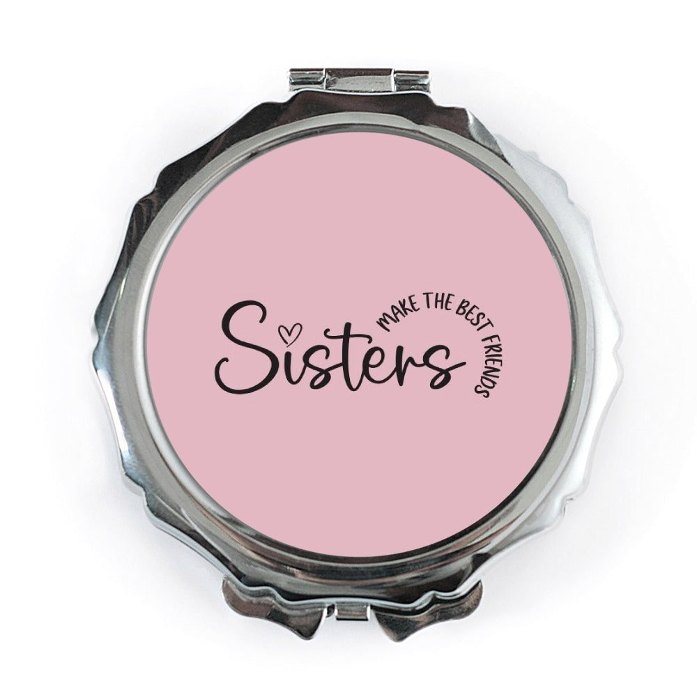 Sisters Pocket Mirror, Best Friends Pocket Mirror, Sister Gift, Makeup Mirror, Compact Mirror, Sister Birthday Gift, Sister Cosmetic Mirror - Tawshia