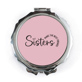 Sisters Pocket Mirror, Best Friends Pocket Mirror, Sister Gift, Makeup Mirror, Compact Mirror, Sister Birthday Gift, Sister Cosmetic Mirror - Tawshia