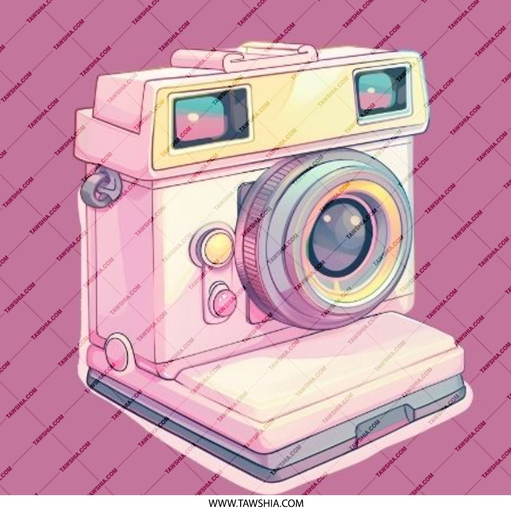 Cute Camera Pinback Button, Pastel Camera Button, Kawaii Camera Button, Photographer Gift, Vintage Camera Button, Camera Lover - Tawshia