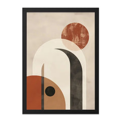 Abstract Shapes Wall Art, Minimalist Art Print, Geometric Art, Circle Arch Shapes, Modern Wall Decor, Unique Wall Hanging, Home Decor - Tawshia