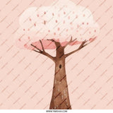 Pink Tree Pinback Button, Watercolor Tree Button, Nature Lover Gift, Floral Pin, Pastel Button, Cute Button, Trendy Button, Accessories - Tawshia