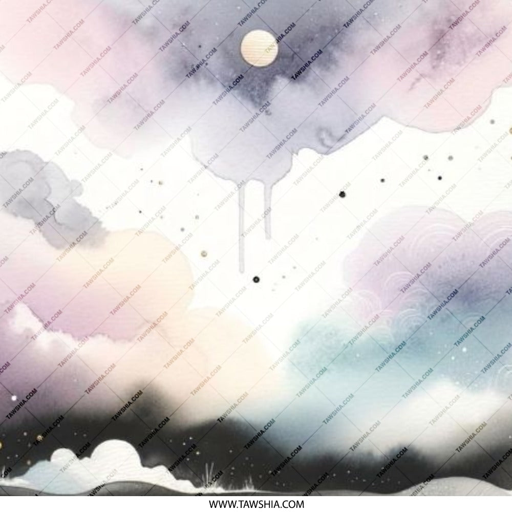 Watercolor Sky Pinback Button, Aesthetic Clouds Badge, Pastel Landscape, Unique Gift, Button Collection, Trendy Accessory, Backpack Pin - Tawshia