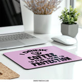 Coffee Lover Mouse Pad, Funny Coffee Gift, I Drink Coffee For Your Protection, Unique Office Decor, Coffee Addict Gift, Work From Home Desk - Tawshia
