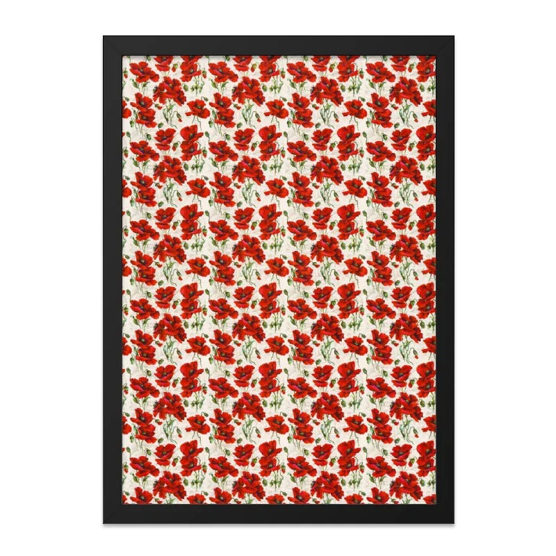 Red Poppies Wall Art, Floral Print, Botanical Decor, Flower Wall Decor, Modern Home Decor, Nature Inspired Art, Red Flower Art - Tawshia