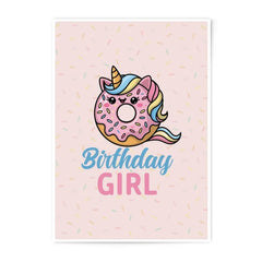 Donut Unicorn Photographic Print, Birthday Girl Art, Cute Kawaii Wall Decor, Nursery Art, Pastel Print, Kid's Room Decor - Tawshia