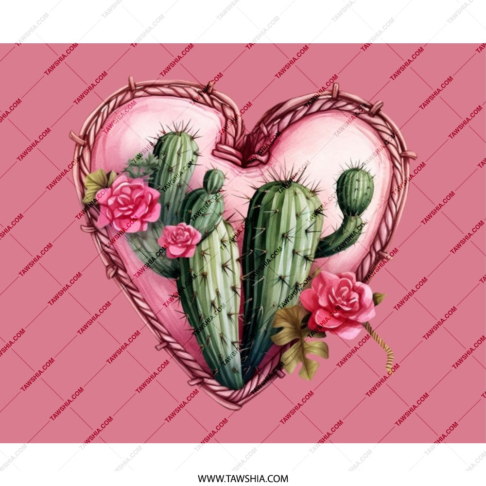 Cactus Mouse Pad, Floral Mousepad, Cute Desk Accessories, Heart Mouse Pad, Southwest Decor, Pink Mousepad, Office Decor, Computer - Tawshia