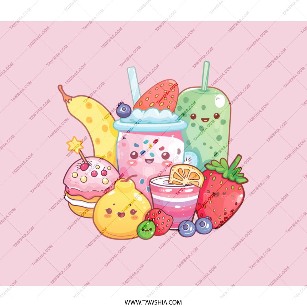 Cute Kawaii Fruit Backpack, Foodie Backpack, Boba Tea Backpack, Kawaii Design BackPack, Funny Food Backpack, Sweet BackPack - Tawshia