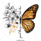 Butterfly Mug, Motivational Mug, Floral Coffee Mug, Inspirational Gift, Take Time Good Things, Nature Lover Gift, Butterfly Lover Mug - Tawshia