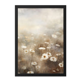 Daisy Field Wall Art, Floral Painting Print, Botanical Wall Decor, Neutral Tone Art, Flower Garden Wall Art, Elegant Home Decor, Gift Idea - Tawshia