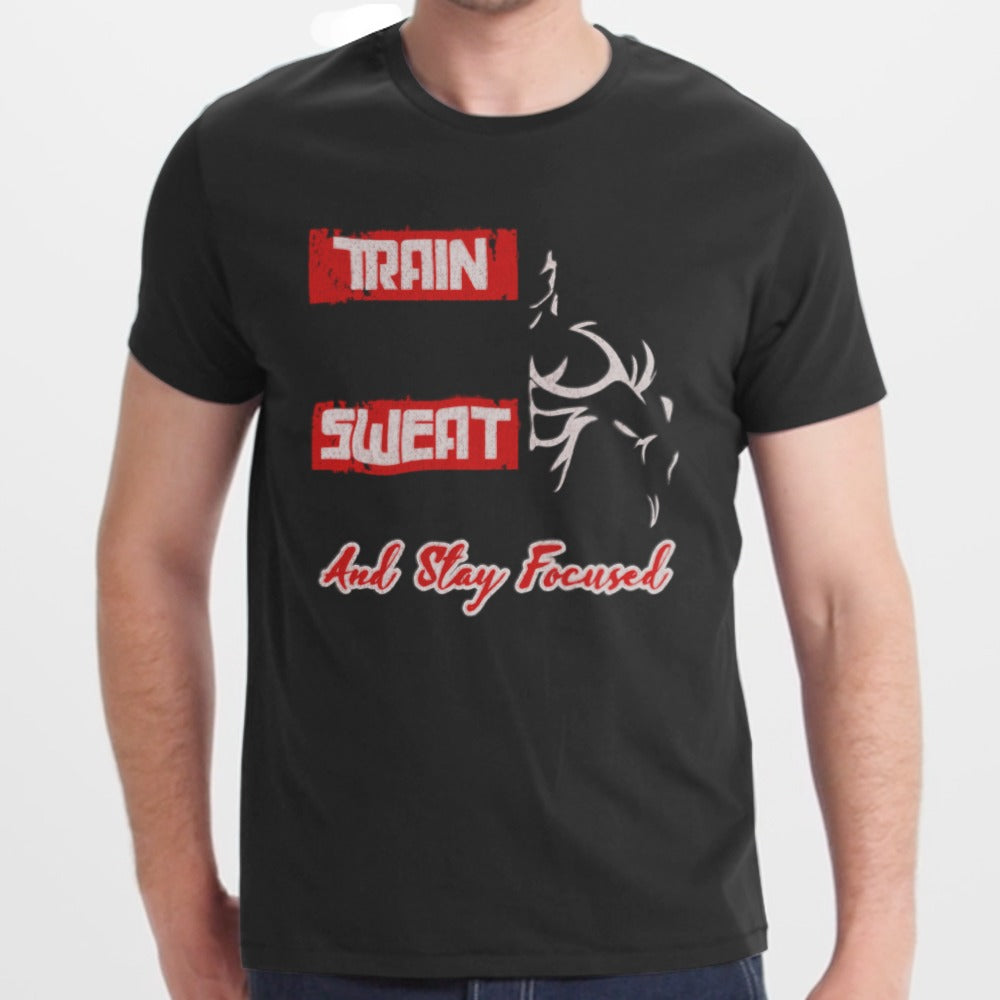 Train Sweat Stay Focused Graphic T-shirt product type