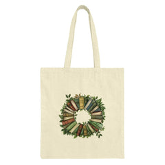 Book Wreath Tote Bag, Book Lover Gift, Reading Tote, Literary Bag, Gift for Reader, Bookish Tote, Library Tote, Novel Tote, Bookworm Bag - Tawshia
