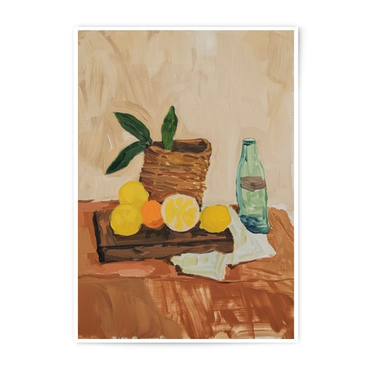 Citrus Photographic Print, Still Life Print, Lemon Orange Art, Kitchen Decor, Fruit Painting Print, Modern Wall Decor, Botanical Art - Tawshia
