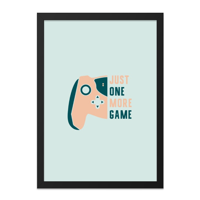 Just One More Game Wall Art, Gamer Print, Video Game Poster, Minimalist Art, Gaming Room Decor, Gift for Gamers, Modern Home Decor - Tawshia