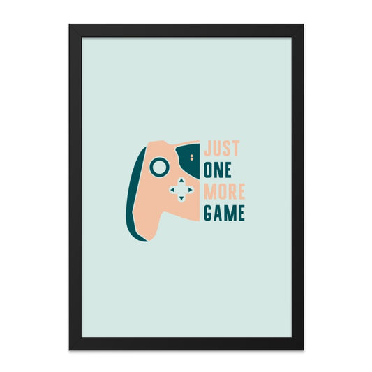 Just One More Game Wall Art, Gamer Print, Video Game Poster, Minimalist Art, Gaming Room Decor, Gift for Gamers, Modern Home Decor - Tawshia
