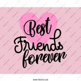 Best Friends Forever Mouse Pad, Pink Heart Mousepad, Friendship Gift, Cute Mouse Pad, Bestie Gift, Gift for Friend - Tawshia