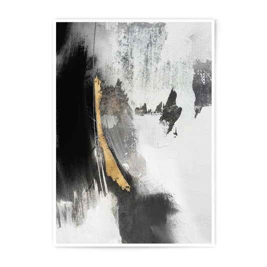 Abstract Art Photographic Print, Modern Wall Decor, Black White Gold Art, Neutral Color Prints, Home Decor, Contemporary Art Print - Tawshia
