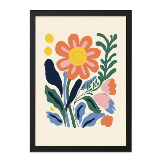 Abstract Floral Wall Art, Modern Flower Print, Colorful Botanical Decor, Trendy Art Print, Home Decor, Abstract Flower Art - Tawshia