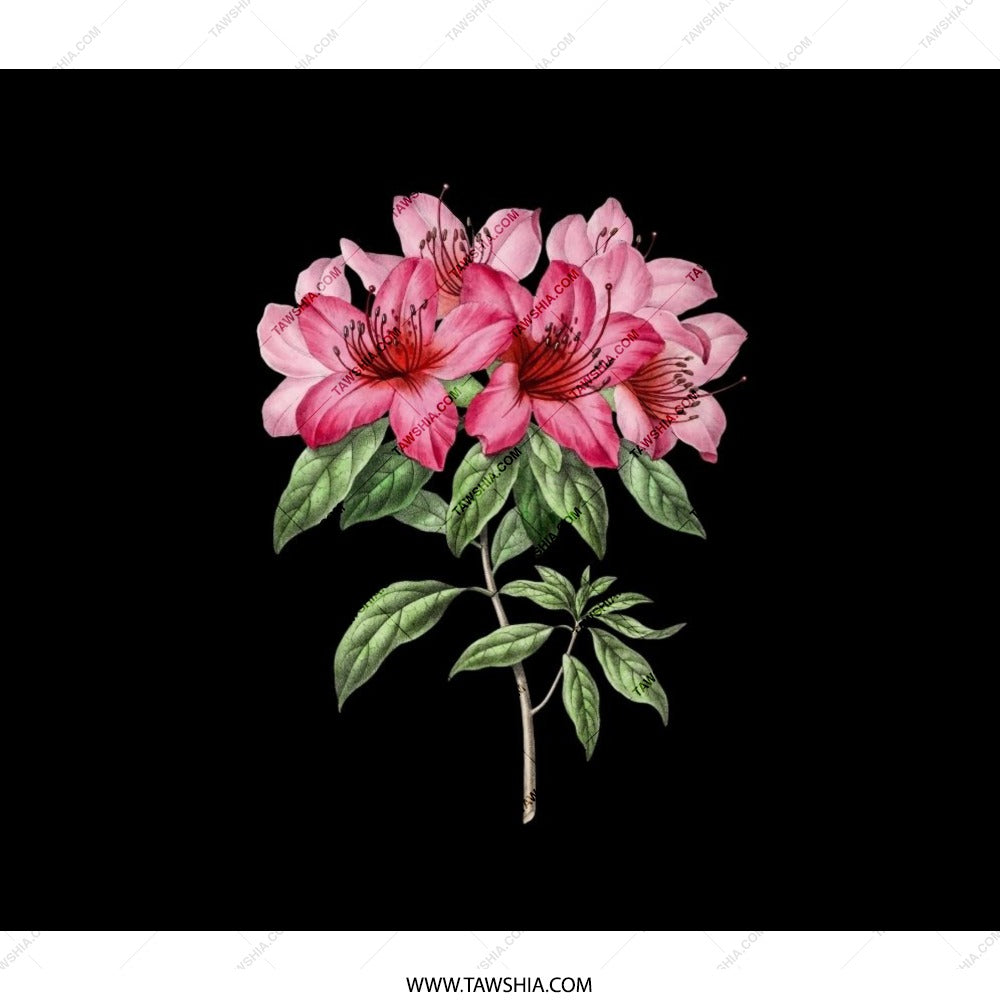 Pink Azalea Floral Backpack, Botanical Backpack, Stylish Floral Art Backpack, Gift For Her, Flower Backpack, Nature Backpack - Tawshia