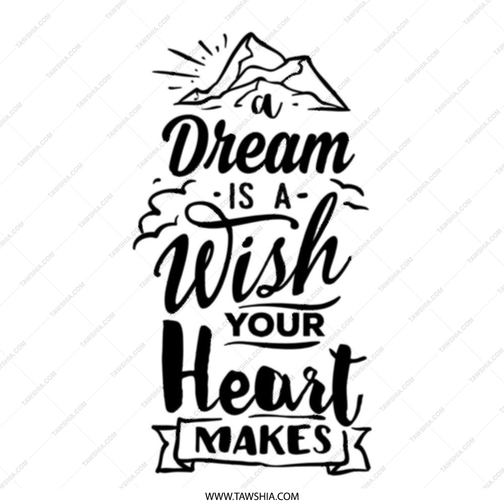 Motivational Tote Bag, Dream Wish Heart Design, Inspirational Tote, Everyday Bag, Gift Idea, Positive Vibes Bag, Mountain Design - Tawshia