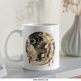Celestial Floral Mug, Dreamy Moon Coffee Mug, Bohemian Chic Gift, Unique Design Mug, Artistic Beverage Mug, Gift for Her Mug SKU: MG10004217 - Tawshia