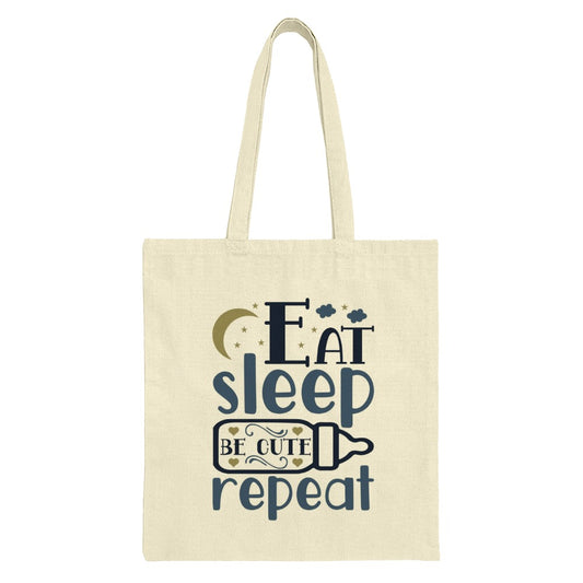 Eat Sleep Be Cute Repeat Tote Bag, Funny Baby Tote Bag, Gift For New Parents Tote Bag, Unique Tote Bag, Cute Everyday Tote Bag - Tawshia
