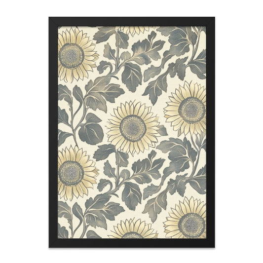 Sunflower Wall Art, Floral Wall Decor, Botanical Print, Vintage Inspired, Sunflower Decor, Farmhouse Art, Home Decor, Gift Idea - Tawshia