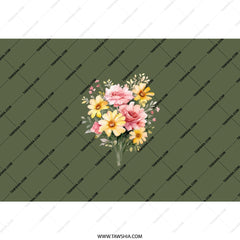 Floral Tumbler, Flower Bouquet Tumbler, Elegant Tumbler, Spring Tumbler, Unique Gift for Her, Floral Design Tumbler, Cute Tumbler - Tawshia