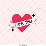 I Love You Heart Pocket Mirror, Love You Heart Gift, Romantic Gift, Anniversary Gift, Cute Compact Mirror - Tawshia