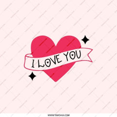 I Love You Heart Pocket Mirror, Love You Heart Gift, Romantic Gift, Anniversary Gift, Cute Compact Mirror - Tawshia