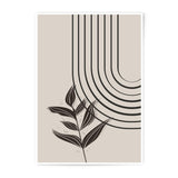Minimalist Leaf Photographic Print, Neutral Tones Art, Modern Abstract Art, Botanical Print, Home Decor, Wall Art, Simple Design - Tawshia
