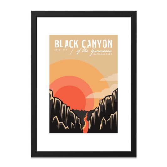 Black Canyon Wall Art, Gunnison National Park Print, Vintage Travel Poster, Colorado Art Print, Landscape Wall Decor, Nature Wall Art - Tawshia