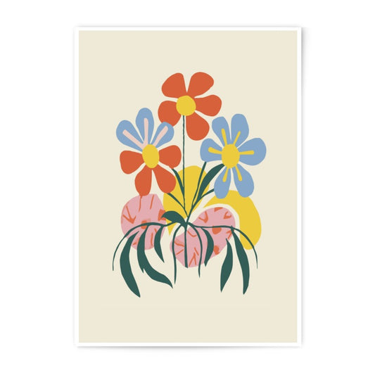 Floral Photographic Print, Abstract Flowers Art, Colorful Botanical Decor, Modern Home Decor, Flower Wall Art, Floral Illustration - Tawshia