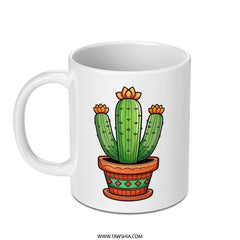 Cactus Mug, Cute Plant Mug, Desert Plant, Botanical Mug, Funny Mug, Coffee Cup, Gift Idea, Unique Mug, Novelty Gift, Plant Lover Gift - Tawshia
