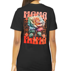 Vibrant Mama Graphic Tee with Floral Back Design product type