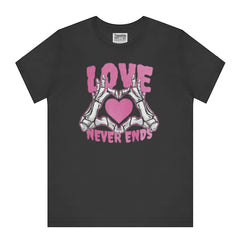 Love Never Ends Heart Skeleton Hands Shirt product type