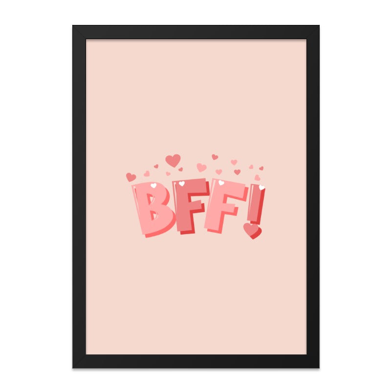 BFF Wall Art, Best Friend Forever Print, Friendship Decor, Cute Wall Decor, Room Decor, Gift for Her, Valentines Day Wall Art - Tawshia