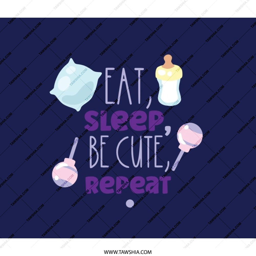 Eat Sleep Be Cute Repeat BackPack, Baby Shower Gift BackPack, New Born BackPack, Trendy BackPack - Tawshia