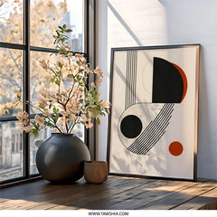 Geometric Wall Art, Minimalist Print, Abstract Art Print, Modern Art Poster, Home Decor Wall Art, Contemporary Art, Framed Art - Tawshia