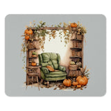Cozy Autumn Nook Mouse Pad, Fall Reading Corner Art, Pumpkin Decor, Warm Home Office, Bookshelf, Book Lover Gift, Desk Accessory - Tawshia